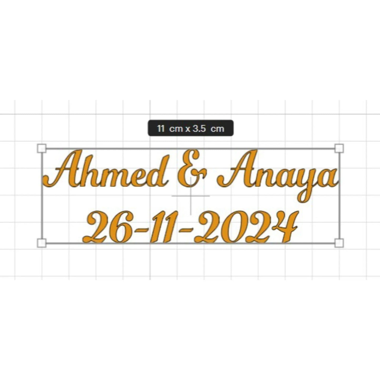 Personalised Ring Plate Vinyl Sticker Decal -Custom gold Arabic Bismillah - Islamic Wedding -Nikkah -Engagement - He placed love and mercy - ResinsGiftShopUK